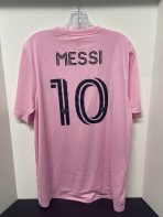 Lionel Messi Inter Miami CF Jersey – 2023/2024 Home Kit | Men's Large Pink with #10 | Adidas Licensed Replica | MLS Icon Edition