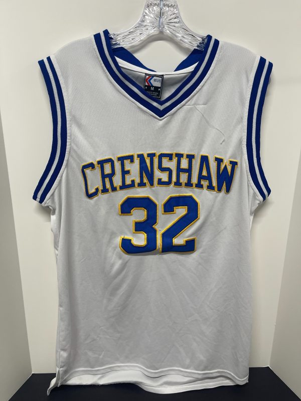 Monica Wright “Love & Basketball” Crenshaw Jersey – #32 Size Medium | White Mesh | Blue & Yellow Trim | Cult Classic Tribute Piece
